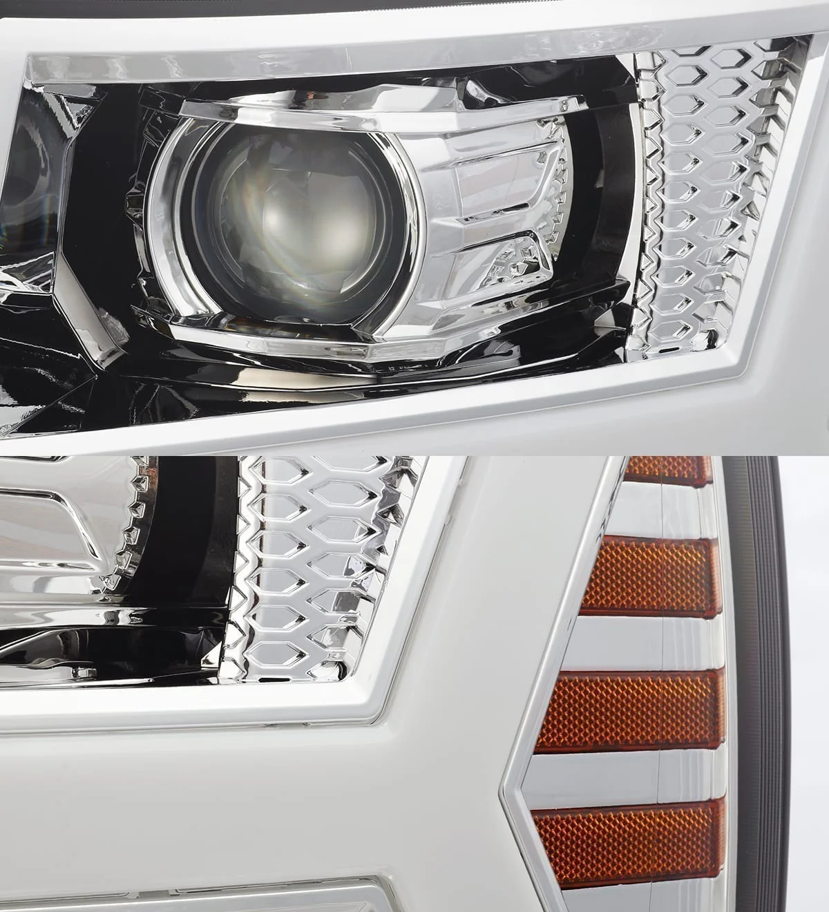 07-13 Chevrolet Silverado PRO-Series Halogen Projector Headlights Chrome - Image 6
