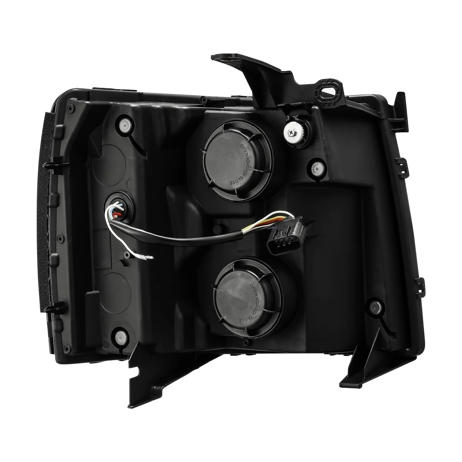 07-13 Chevrolet Silverado PRO-Series Halogen Projector Headlights Jet Black - Image 7