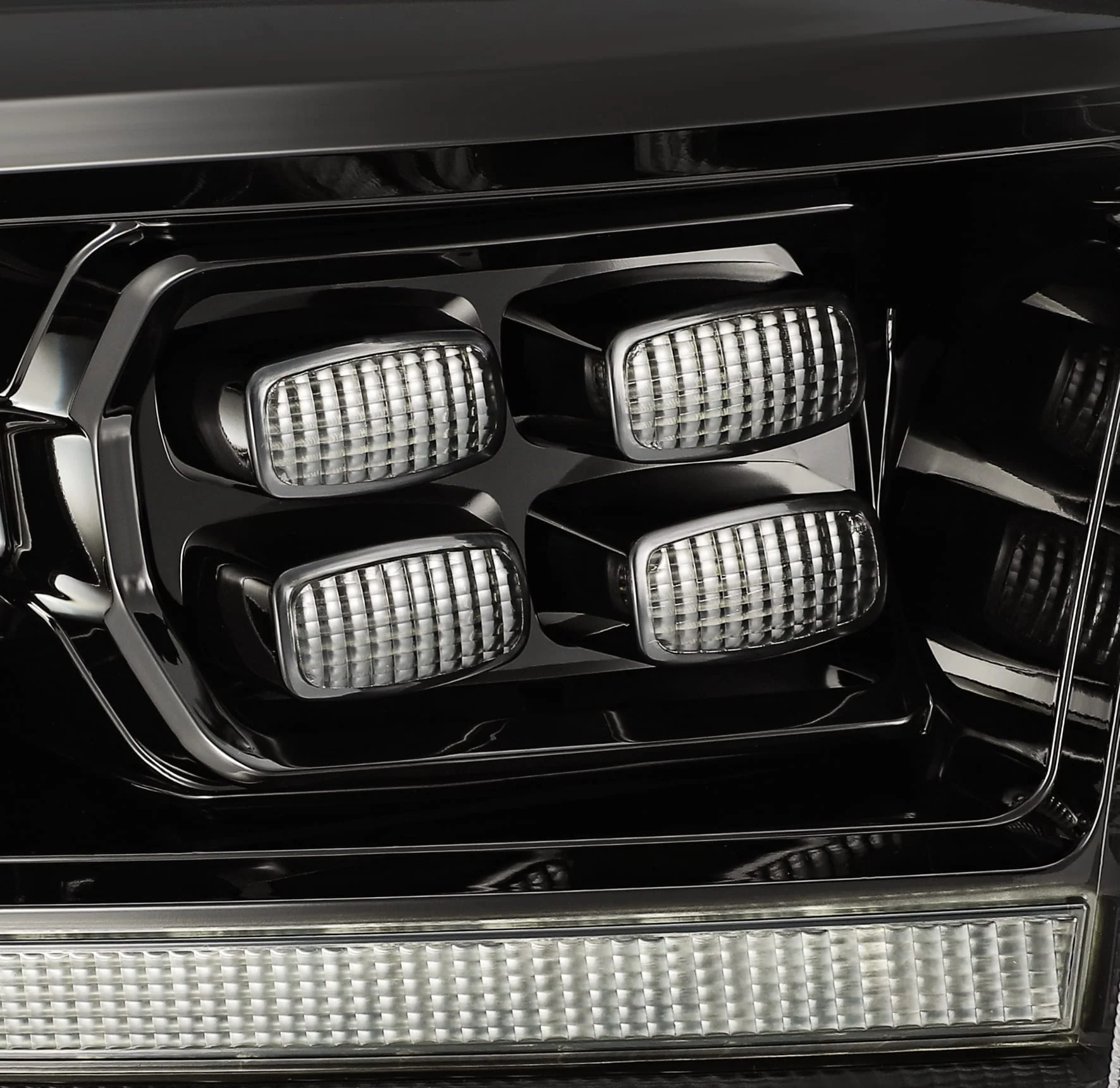 09-18 Ram Truck LUXX-Series (5th Gen 2500 Style) LED Projector Headlights Alpha-Black - Image 4