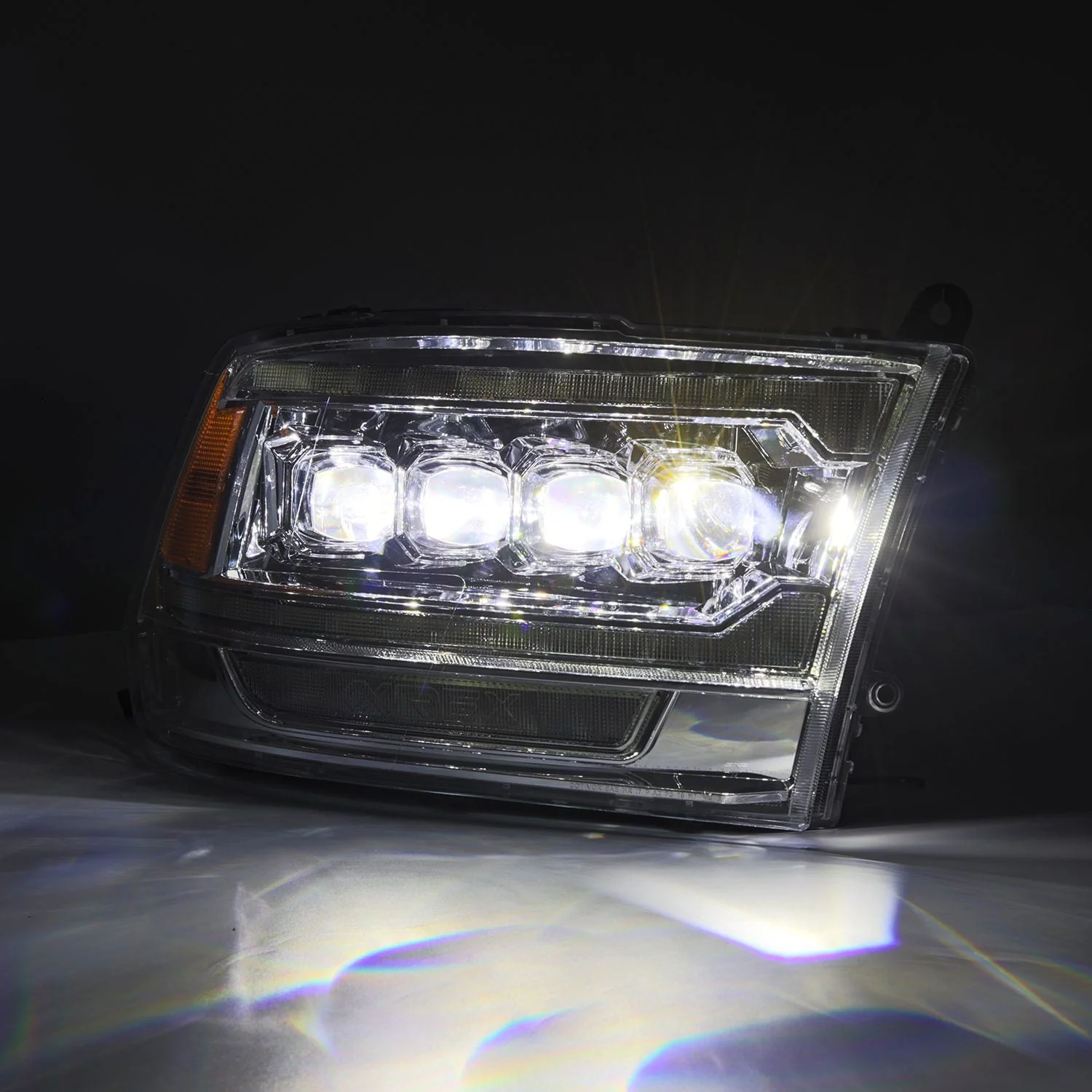 09-18 Ram Truck (MK II 5th Gen 2500 Style) NOVA-Series LED Projector Headlights Chrome - Image 5